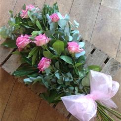 Six Rose Tied Sheaf