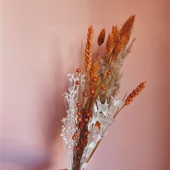 Dried Small Orange and Neutral Bouquet 