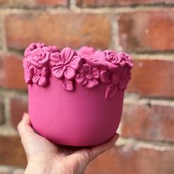 Pink Concrete Pot
